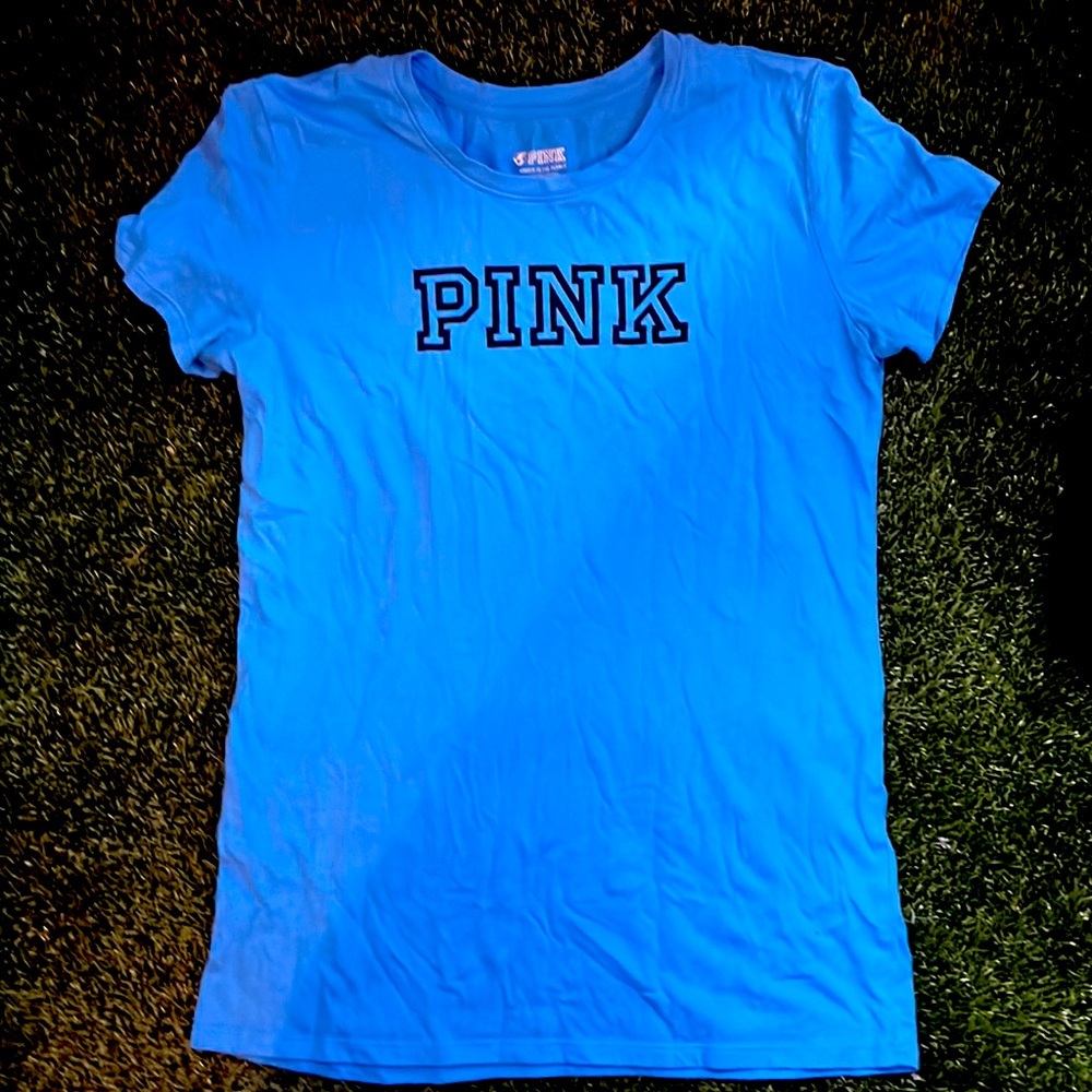 PINK baby blue shirt worn 1 time still brand new